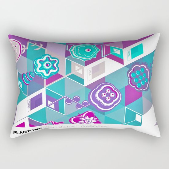 PLANTONE // Isometric Gardens Rectangular Pillow