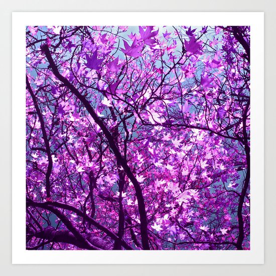 purple tree XXXIII Art Print