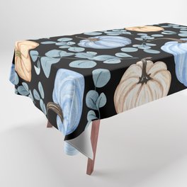 Pumpkin with Branch of Leaves Seamless Pattern Tablecloth