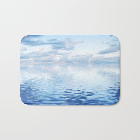 Blue ocean #reflection Bath Mat