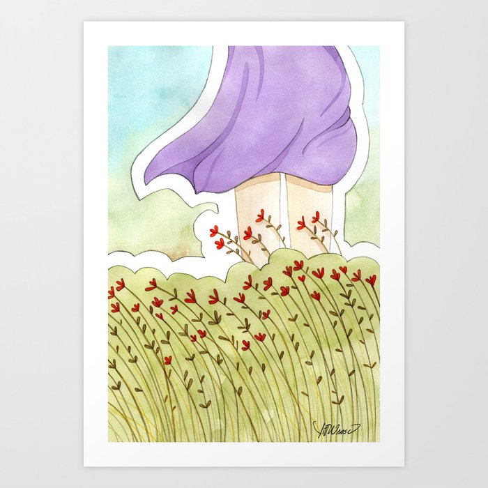 FLOWERS TO THE WIND by Lisette Art Print
