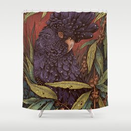 Black Cockatoo Shower Curtain