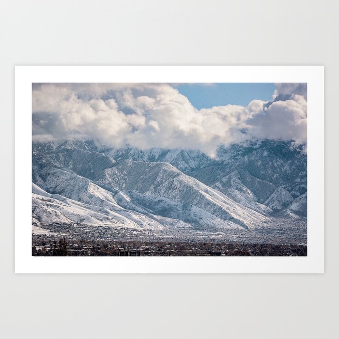 Snowstorm in Salt Lake Art Print