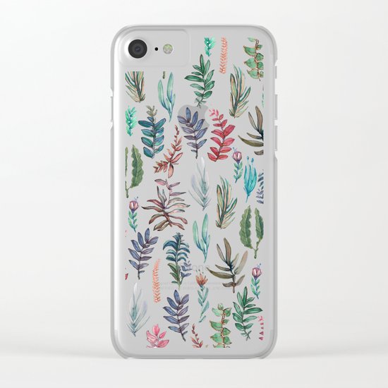 water color garden Clear iPhone Case