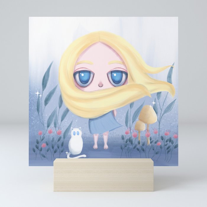 "Breeze" Creepy Girl Mini Art Print