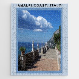 Blue Amalfi Coast Italy,Villa Cimbrone,Sorrento,Ravello,mediterranean, Jigsaw Puzzle