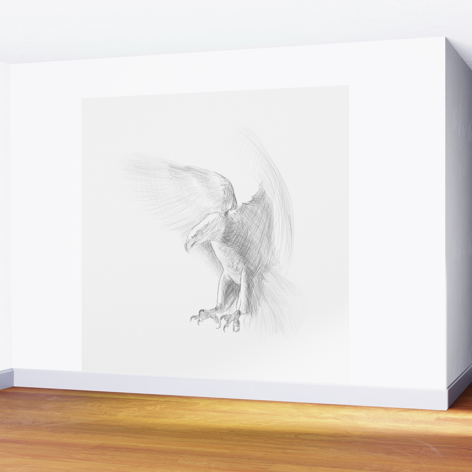 Eagle Pencil Drawing Wall Mural By Kolonjart Society6