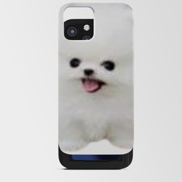 White Adorable Puppy Dog Like A CLoud iPhone Card Case