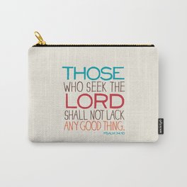 Psalm 34:10 Carry-All Pouch