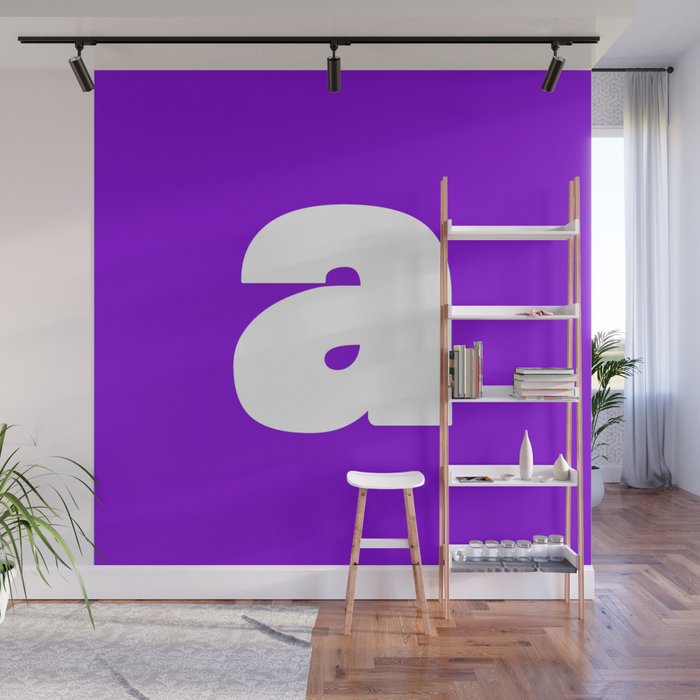 a (White & Violet Letter) Wall Mural