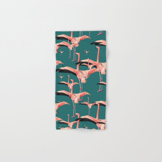 tropical flamingos Hand & Bath Towel