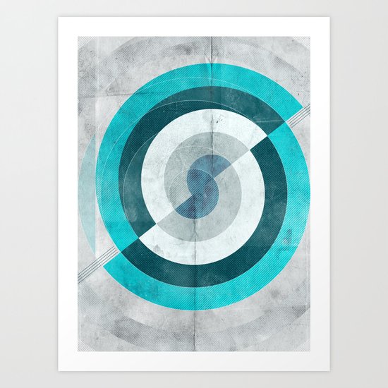 Blue Chaos Art Print