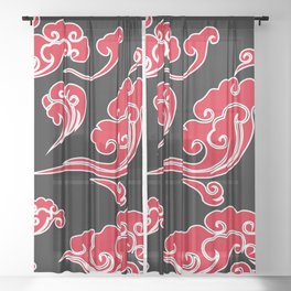Cloud Swirls - Akatsukii Style Sheer Curtain