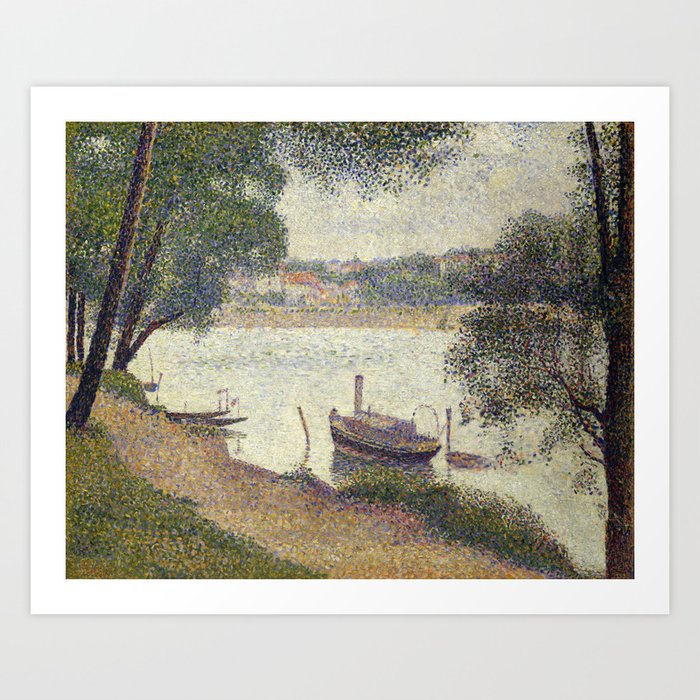 Gray Weather, Grande Jatte_Georges Seurat French artist(1859-1891) Art Print