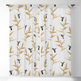 Hummingbird & Flower II Blackout Curtain
