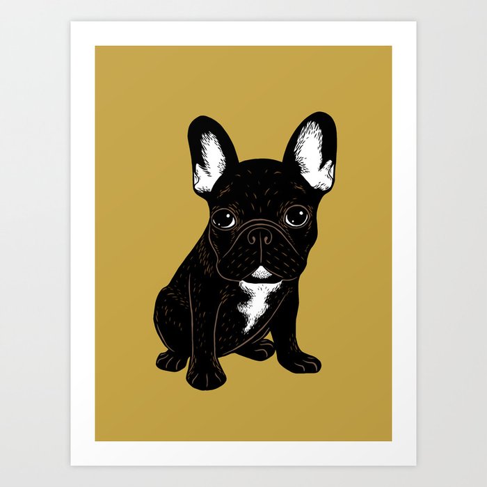 Brindle French Bulldog Art Print