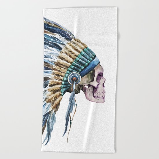 Skull 04 Beach Towel