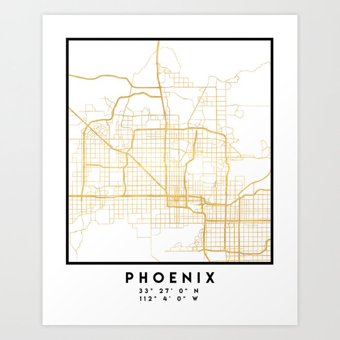 Phoenix Area Map Print