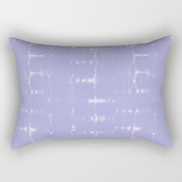 Soft texture of Shibori squares - lilac Rectangular Pillow
