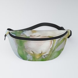 Pale roses. Still life. Digital watercolor painting Fanny Pack