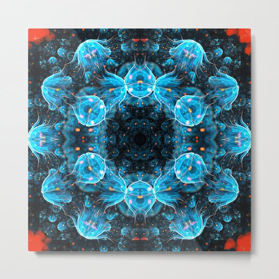 Deep Sea Mandala Metal Print
