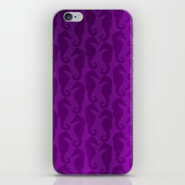 Purple Silk Metallic Seahorse Modern Collection iPhone Skin