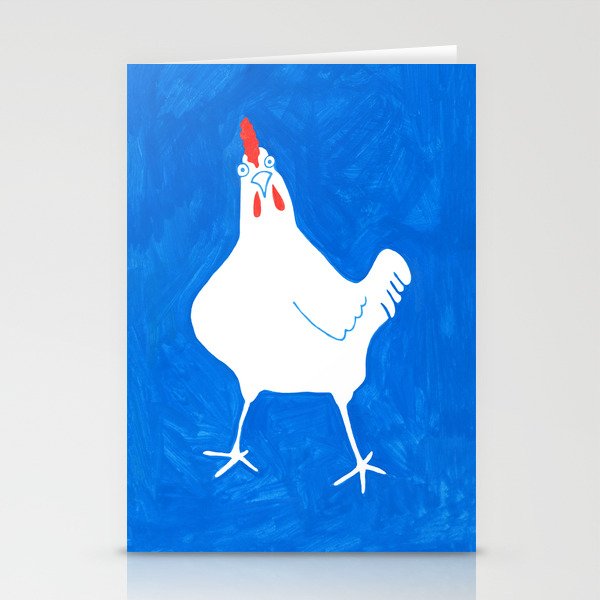 Wait, what? A surprised chicken Stationery Cards