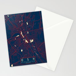Osh City Map of Kyrgyzstan - Hope Stationery Card