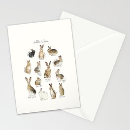 Rabbits & Hares Stationery Card