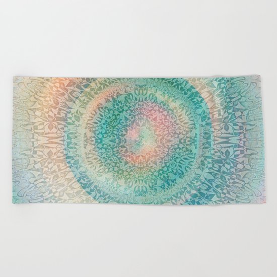 Pastel Mandala 2 Beach Towel