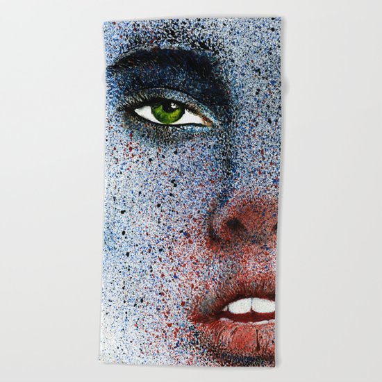 Space girl Beach Towel