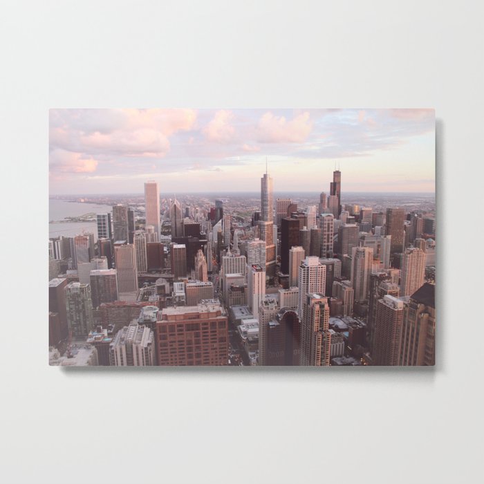 Downtown Chicago Skyline, Fine Art Photography Metal Print