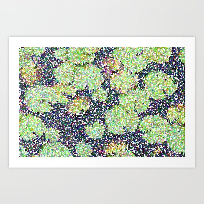 Pointilized Lily Pads Art Print