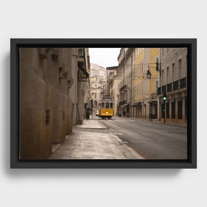 Electric Yellow Framed Canvas