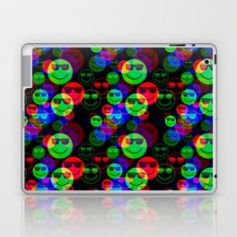 RGB Shaded Smile Glitch Laptop Skin