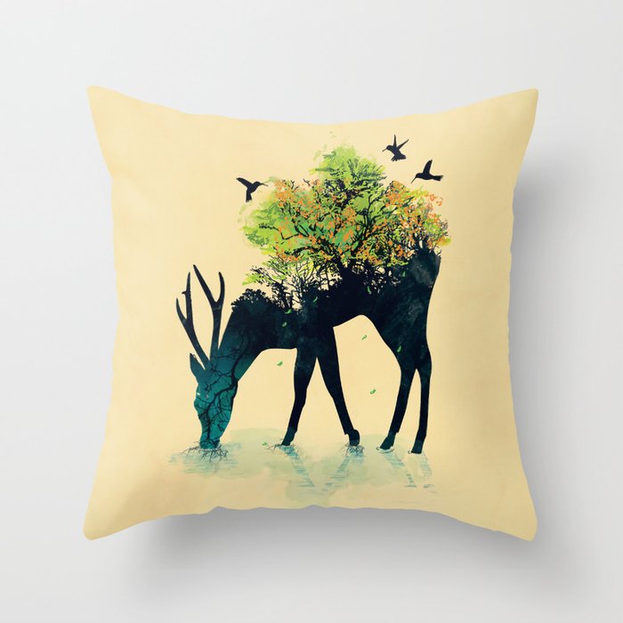 Watering (A Life Into Itself) Throw Pillow