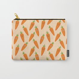 Happy Carrots Carry-All Pouch | Pattern, Gift, Carrots, Orange, Cute, Graphicdesign, Toddler, Funny, Design, Children 