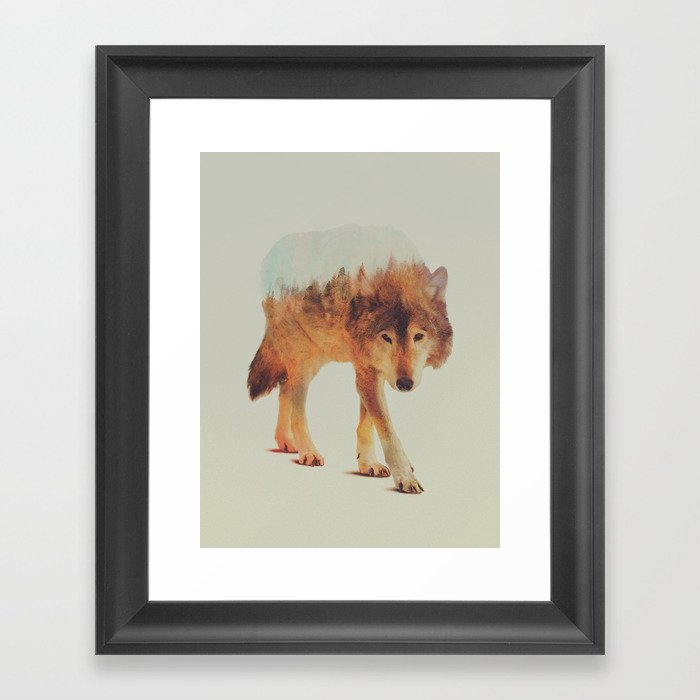 Wolf In The Woods #2 Framed Art Print
