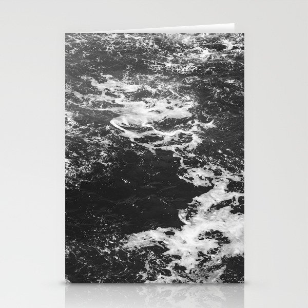Ocean Waves | Black and White Photography | Pacific Northwest Nature Stationery Cards