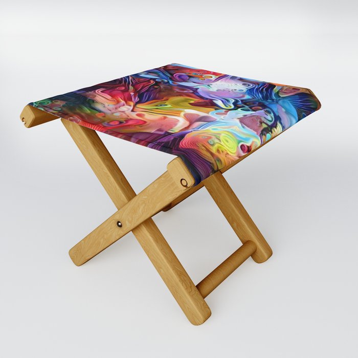 Layered Colors Folding Stool