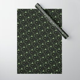 Cryptid Pattern: Green Lines Wrapping Paper