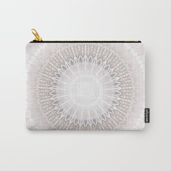 Pastel Gray Mandala Carry-All Pouch