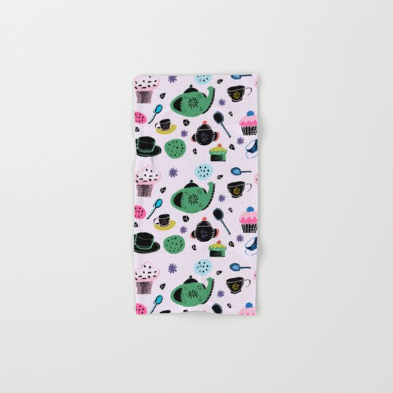 tea party light pink Hand & Bath Towel