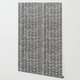 Herringbone – Black & White Wallpaper