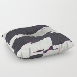 Abstract horizontal black stripes Floor Pillow
