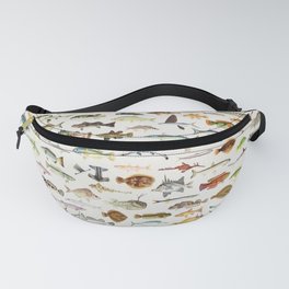 Illustrated Colorful Southern Pacific Exotic Game Fish Identification Chart Fanny Pack