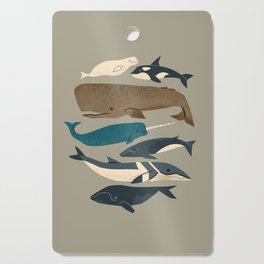 Whales Ahoy (Gray) Cutting Board