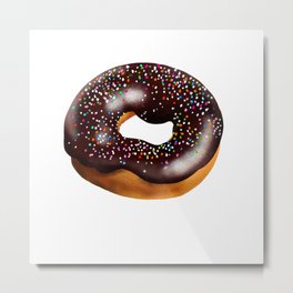 Chocolate Donut Metal Print