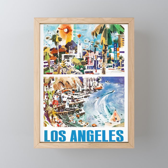 1970s Los Angeles Framed Mini Art Print