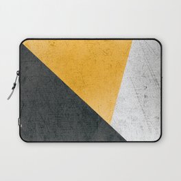 Modern Yellow & Black Geometric Laptop Sleeve